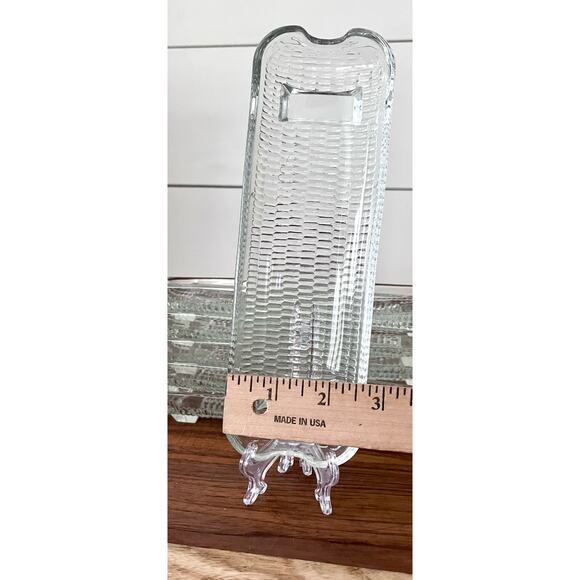 Vintage Raywear 6 Piece Corn on the Cob Holder Plate Server Glass Set 8.5” - Picture 4 of 8